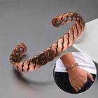 Pure Copper Magnetic Cuff Bracelet Arthritis Pain Energy Therapy Men Women New