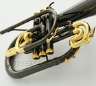 Professional Black Nickel 24k Gold Marching Mellophone F Key New