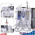 Portable Dental Mobile Delivery Unit  with Cart Air Compressor Suction 4h chair