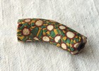 Large Antique Venetian Millefiori Elbow African Trade Bead  Late 1800 s