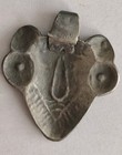 Wearable Late Medieval Silver Bull-headed Amulet 1500-1600 Ad