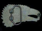 Te13102 Vintage 1970s   bald Eagle s Head   Pewter Belt Buckle