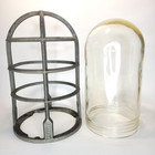 Vintage Adalet Vga-27 Industrial Light Cage   Vg-233 Glass Globe Explosion Proof