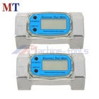 2pcs 2   turbine Digital Diesel Water Fuel Flow Meter Oval Gear Flow Gauge Meter