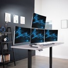 Vivo Steel Quad Monitor Desk Mount Adjustable 3   1 Stand   4 Screens Up To 32 