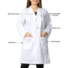 Heedfit Professional Medical Lab Coat Unisex 40  Long White Poly Cotton