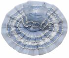 Vintage Blue Nylon Sheer Lace Toddler Ruffles Pageant Party Girl Dress 2t 