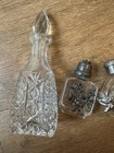 Vintage Glass Perfume Bottles Job Lot Vanity Dressing Table Decorative X4