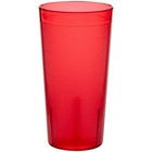 New Red 20 Oz Pebbled Plastic Tumbler Commercial Restaurant Cup Glass