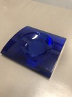 Mid-century Modern Vintage Cobalt Blue Glass Ashtray Dish Retro Art Deco Rare