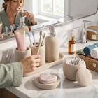 Bathroom Accessory Set  6pcs Beige Bathroom Accessories - Soap Dish  Lotion