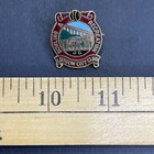 Vintage 1970 s Lithgow City Bowling Club Australia Enamelled Pinback Pin Button