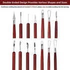 18pcs Clay Sculpting Tools Basic Clay Pottery Carving Tool Kit With Wooden Ha   