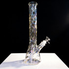 Tall 12  Rainbow Twist Glass Water Pipe Bong Thick Heavy Smoking Hookah Filter