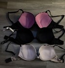 Vs Pink Women   s Push Up  3  Bras  32dd W  Underwire  Air Dried In Sun 