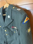 Vintage 1950   s Korean Era Us Army Green Dress Uniform Jacket With Metals 42 L