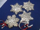 Four Gorham Sterling Silver Christmas Tree Ornaments    1920 Thru 1924
