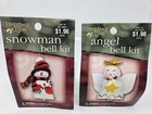 Lot Of 4 Christmas Craft Kits Ornament Holiday Time Bell Kit Snowman Angel Santa