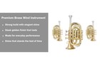 Pocket Trumpet Bb Brass W free Hard Case And Mouthpiece 