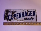 Copenhagen Snuff Vintage Porcelain Over Metal Sign Double Sided