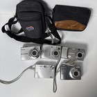 Compact Digital Camera Lot Of 5 W  Bags Kodak  Hp  Olympus As Is Untested
