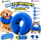 Soft Inflatable Pet Recovery Collar For Dog   Cat After Surgery Protective Blue 