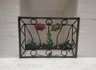 Rare Vintage Mid-century Wrought Iron Fireplace Insert Aquarium Fish Turtles