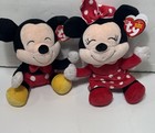 Ty Beanie Baby Disney Mickey   Minnie Mouse New W Tags Set Bean Plush Toy