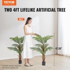 Vevor Artificial Palm Tree  4 Ft Tall Faux Plant With 10 Artificial Leaves And M