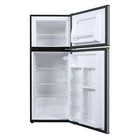 Galanz 4 6  Cu Ft Two Door Mini Refrigerator With Freezer  Stainless Steel  New