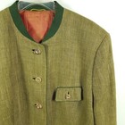 Habsburg Janker Magarethe Women s Size 46 Green Linen Costume Jacket Blazer