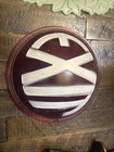 Vintage Art Deco Exit Light Embossed Lens Theater Industrial 3   1 2  Dome Round