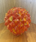 Czechoslovakia Glass Multicolored Lamp Shade Art Deco Mint