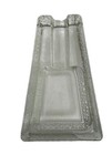 Vintage Mcm Cigar Holder Ashtray Rest Dish 7  Very Heavy Thick Clear Glass
