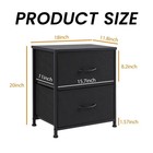 Nightstand End Table Side Table With 2 Fabric Drawers Bedside Table For Bedroom