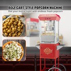 Uimoso Popcorn Popper Machine With Cart  Popcorn Maker 850w 8 Oz 48 Cups Red