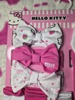 12-set Strawberry Baby Girl Hello Kitty Mittens  Bibs  Socks   Headbands - New