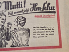 Wwii German Third Reich Cigarette Paper Bag Hen-schu Werbung Wartime Ephemera