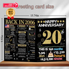 Joycard 20th Anniversary Card For Women Men  China Wedding 20th-2006  Gold