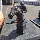 Rare Vintage 2011 Delaware Park Bronze   Marble Horse Statue Art Deco Piece