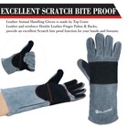 Animal Handling Gloves Bite Proof Dog Cat Bird Reptile Leather Sleeve Protection