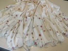 Vintage Shabby Chic Bedskirt Embroidered Ivory Lace Euc