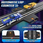 Slot Car Race Track Sets For Boys With 2 High-speed Cars Battery Or Electric