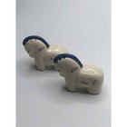 Miniature Horse Salt And Pepper Shakers White Blue
