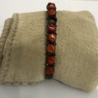 Vintage Navajo Handmade Sterling Bracelet With Red Corals