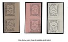 British Inland Mail Madagascar  1895  3 Tete-beche Middle Sheet  Revenue  Ebb051