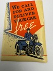 Vintage Auto Shop Car Jockey On Motorcycle Ad