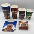 Set Of 6 Small Soldiers 1998 Burger King Promotional Paper Cups   Fry Box - New