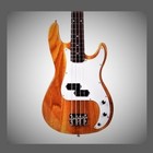       new In Box        P Style Electric Bass Guitar  natural Wood Finish  cable 