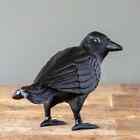 Primitive Large Life-sized Decorative Black Cast Iron Raven Crow Bird Head Side